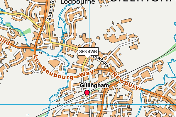 SP8 4WB map - OS VectorMap District (Ordnance Survey)