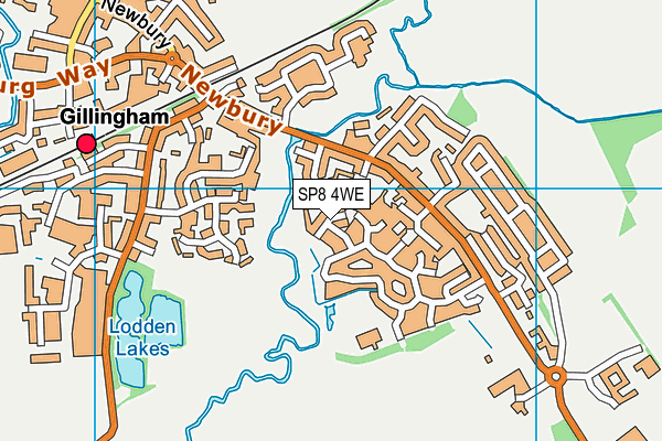 SP8 4WE map - OS VectorMap District (Ordnance Survey)