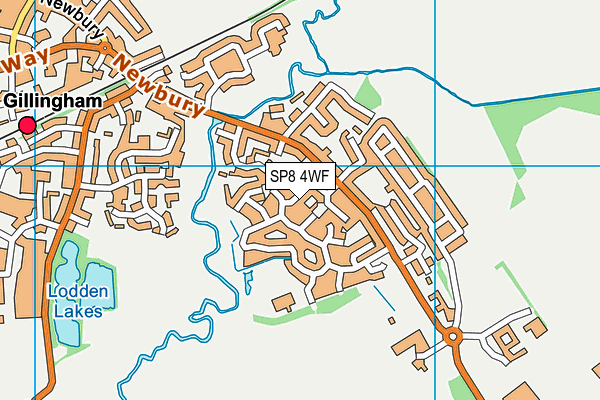 SP8 4WF map - OS VectorMap District (Ordnance Survey)