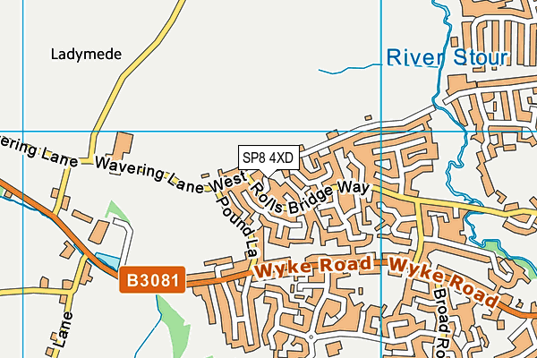 SP8 4XD map - OS VectorMap District (Ordnance Survey)
