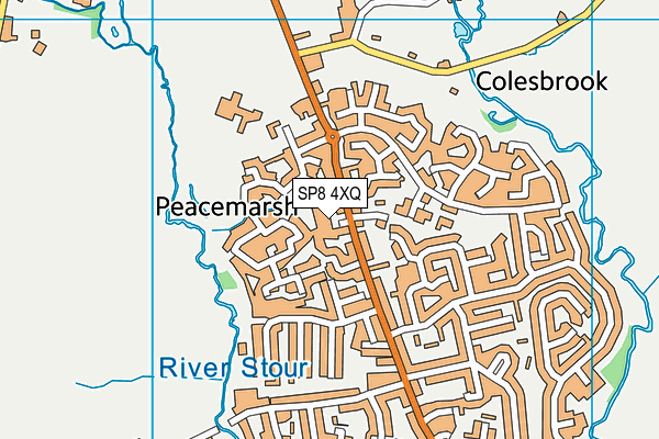 SP8 4XQ map - OS VectorMap District (Ordnance Survey)