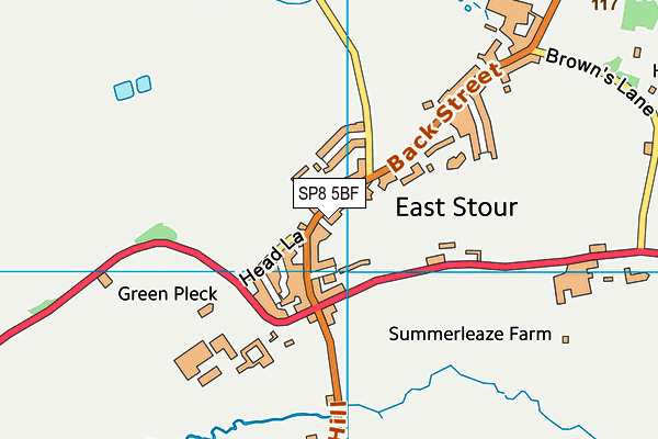 SP8 5BF map - OS VectorMap District (Ordnance Survey)