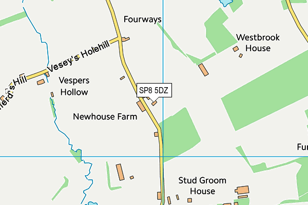 SP8 5DZ map - OS VectorMap District (Ordnance Survey)