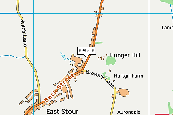 SP8 5JS map - OS VectorMap District (Ordnance Survey)