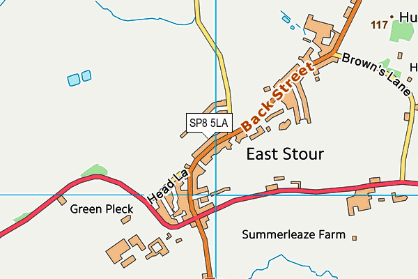 SP8 5LA map - OS VectorMap District (Ordnance Survey)