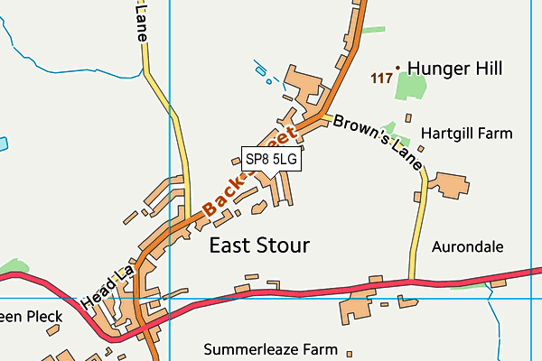 SP8 5LG map - OS VectorMap District (Ordnance Survey)