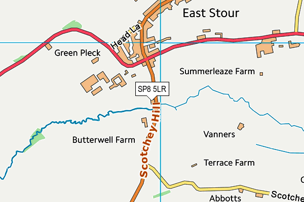 SP8 5LR map - OS VectorMap District (Ordnance Survey)