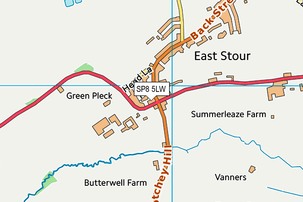 SP8 5LW map - OS VectorMap District (Ordnance Survey)