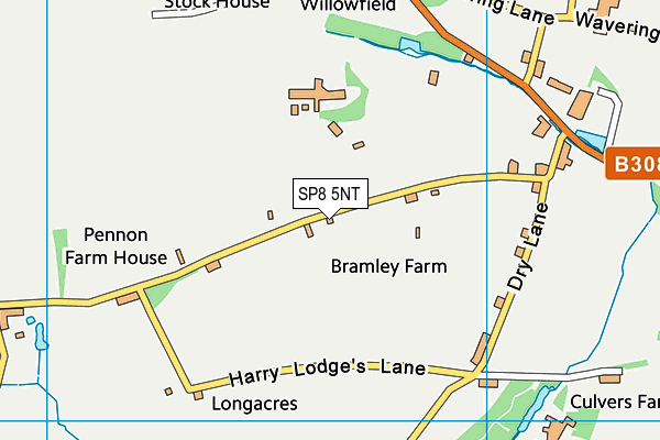 SP8 5NT map - OS VectorMap District (Ordnance Survey)