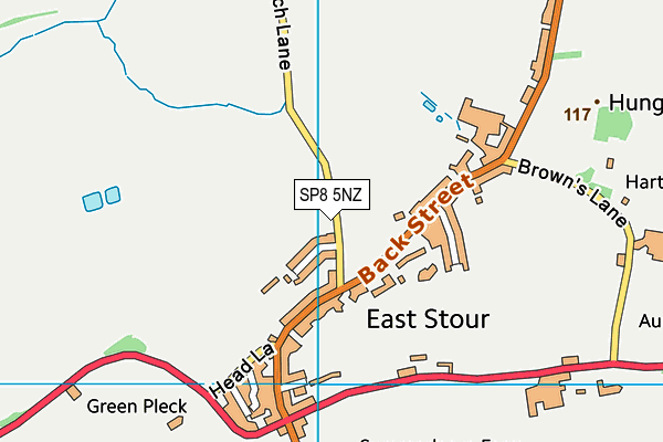 SP8 5NZ map - OS VectorMap District (Ordnance Survey)