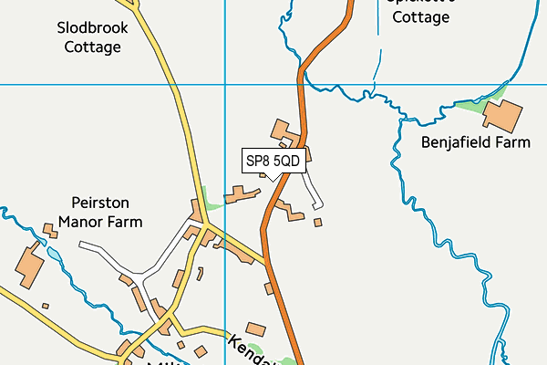 Milton On Stour Primary School map (SP8 5QD) - OS VectorMap District (Ordnance Survey)