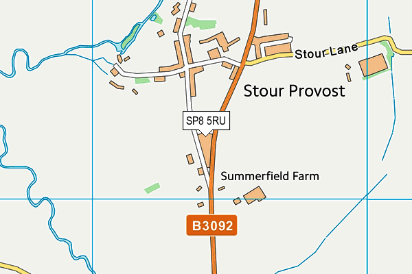 Stour Provost Playing Fields map (SP8 5RU) - OS VectorMap District (Ordnance Survey)
