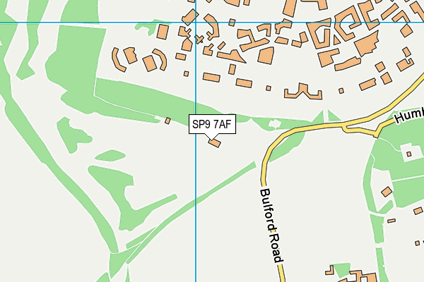 SP9 7AF map - OS VectorMap District (Ordnance Survey)