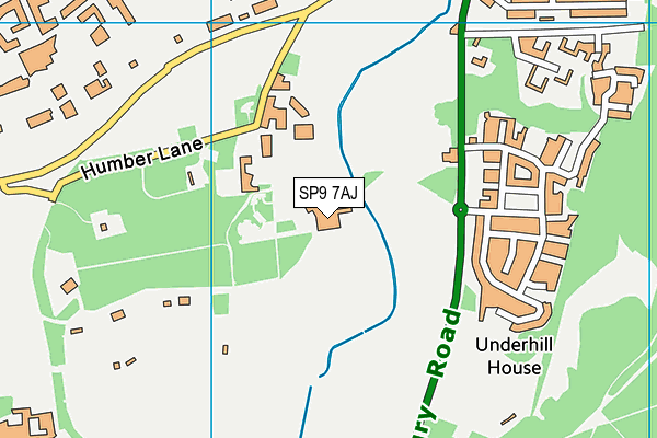 SP9 7AJ map - OS VectorMap District (Ordnance Survey)