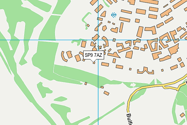 SP9 7AZ map - OS VectorMap District (Ordnance Survey)