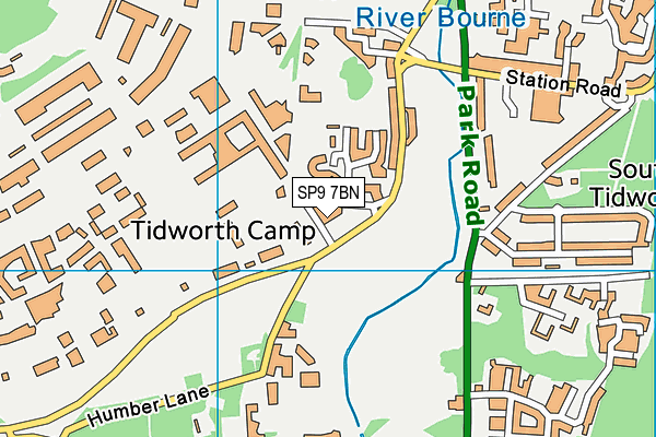 SP9 7BN map - OS VectorMap District (Ordnance Survey)