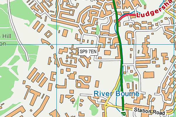 SP9 7EN map - OS VectorMap District (Ordnance Survey)