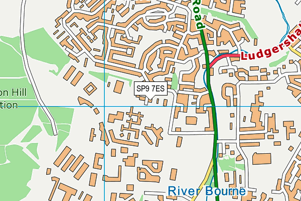 SP9 7ES map - OS VectorMap District (Ordnance Survey)