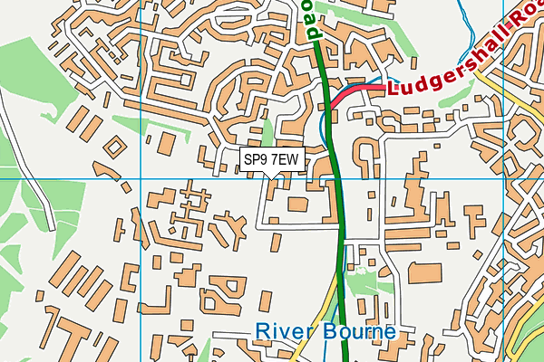 SP9 7EW map - OS VectorMap District (Ordnance Survey)
