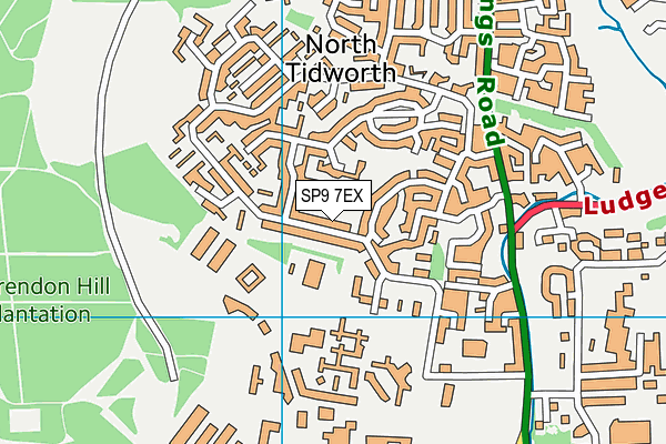 SP9 7EX map - OS VectorMap District (Ordnance Survey)