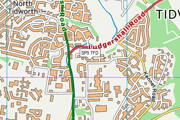 SP9 7FD map - OS VectorMap District (Ordnance Survey)