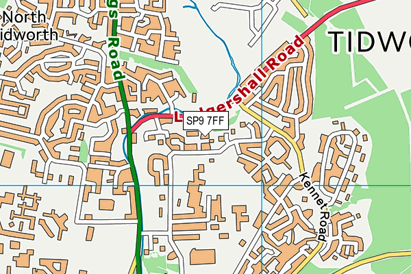 SP9 7FF map - OS VectorMap District (Ordnance Survey)