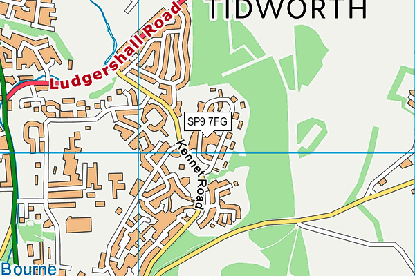 SP9 7FG map - OS VectorMap District (Ordnance Survey)