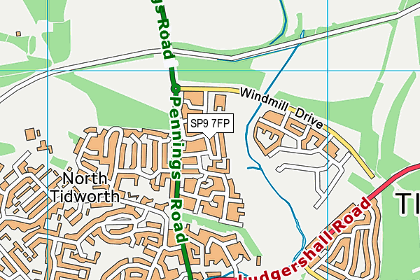 SP9 7FP map - OS VectorMap District (Ordnance Survey)