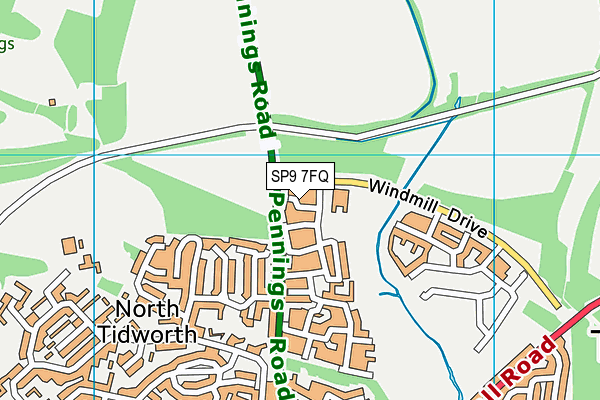 SP9 7FQ map - OS VectorMap District (Ordnance Survey)