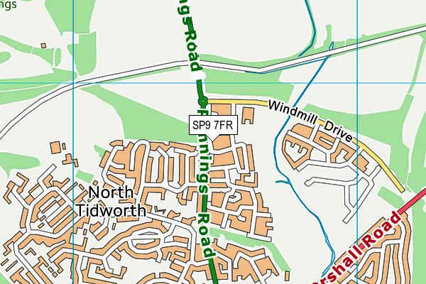 SP9 7FR map - OS VectorMap District (Ordnance Survey)