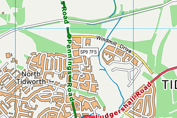 SP9 7FS map - OS VectorMap District (Ordnance Survey)