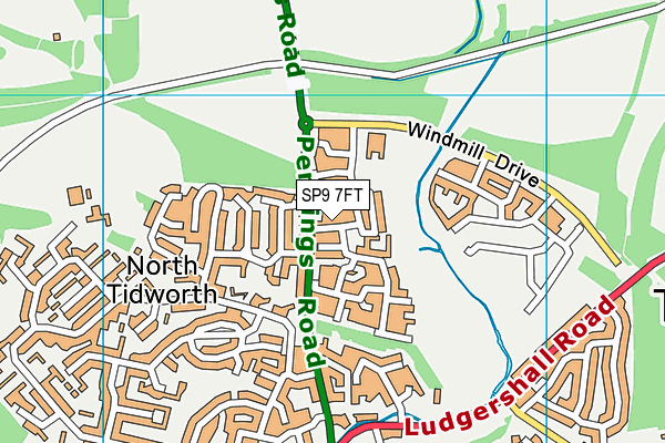 SP9 7FT map - OS VectorMap District (Ordnance Survey)