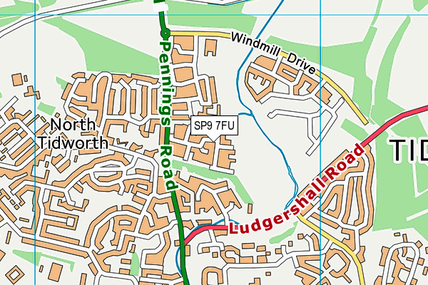 SP9 7FU map - OS VectorMap District (Ordnance Survey)