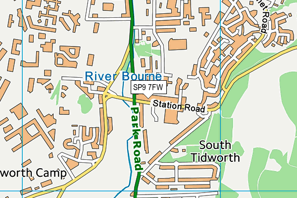 SP9 7FW map - OS VectorMap District (Ordnance Survey)