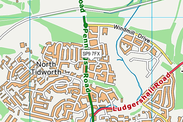 SP9 7FX map - OS VectorMap District (Ordnance Survey)