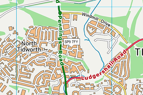 SP9 7FY map - OS VectorMap District (Ordnance Survey)