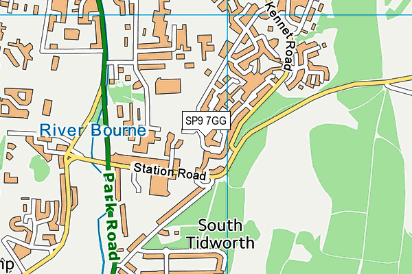 SP9 7GG map - OS VectorMap District (Ordnance Survey)