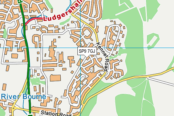 SP9 7GJ map - OS VectorMap District (Ordnance Survey)