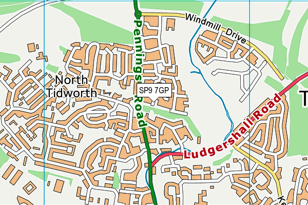 SP9 7GP map - OS VectorMap District (Ordnance Survey)