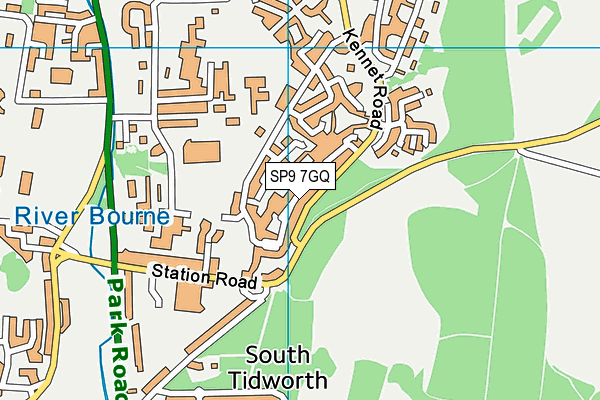 SP9 7GQ map - OS VectorMap District (Ordnance Survey)