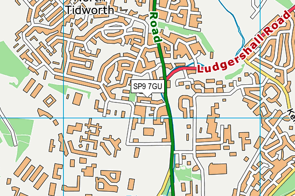 SP9 7GU map - OS VectorMap District (Ordnance Survey)