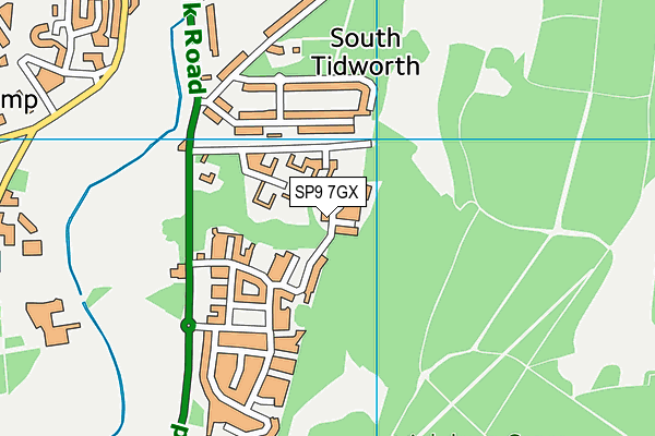 SP9 7GX map - OS VectorMap District (Ordnance Survey)