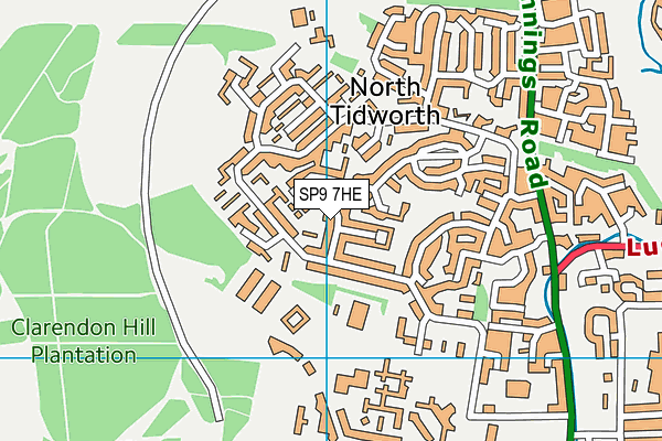 SP9 7HE map - OS VectorMap District (Ordnance Survey)