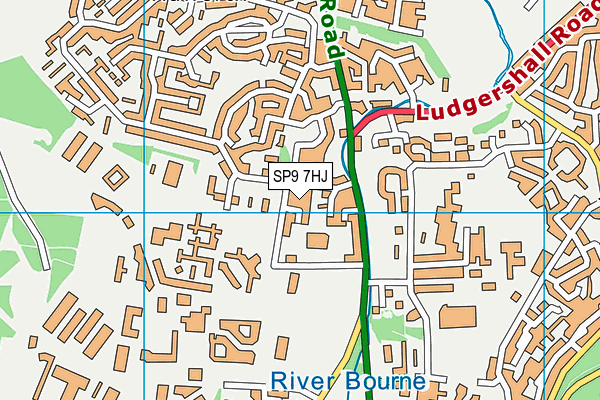 SP9 7HJ map - OS VectorMap District (Ordnance Survey)