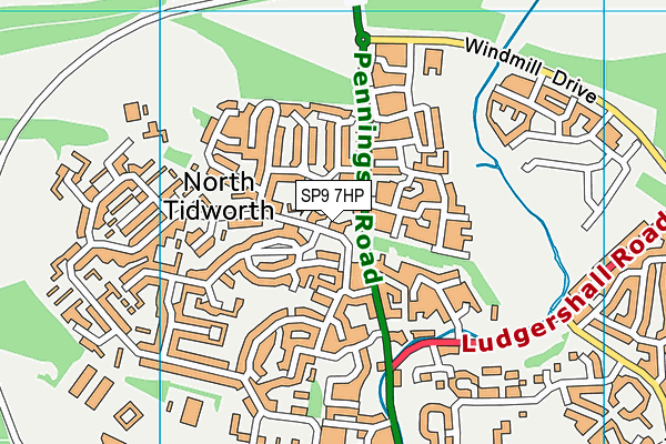 SP9 7HP map - OS VectorMap District (Ordnance Survey)