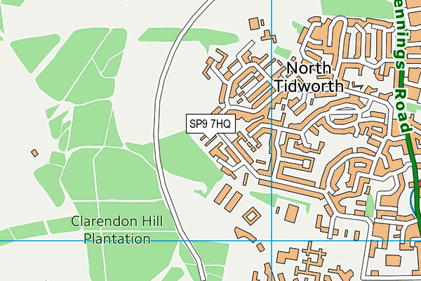 SP9 7HQ map - OS VectorMap District (Ordnance Survey)