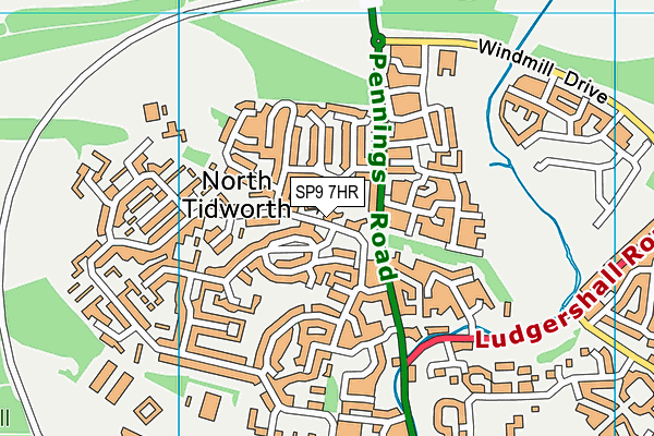 SP9 7HR map - OS VectorMap District (Ordnance Survey)