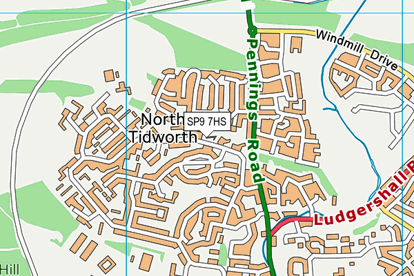 SP9 7HS map - OS VectorMap District (Ordnance Survey)