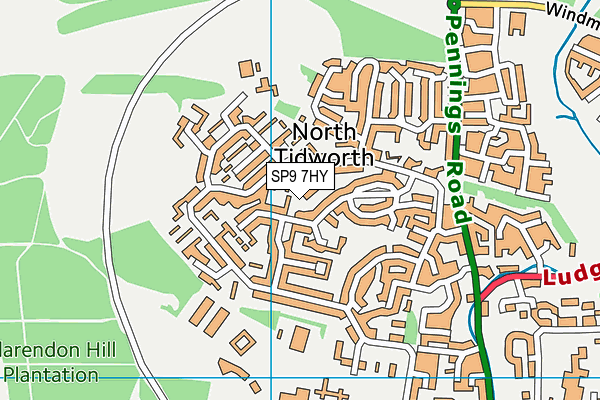 SP9 7HY map - OS VectorMap District (Ordnance Survey)
