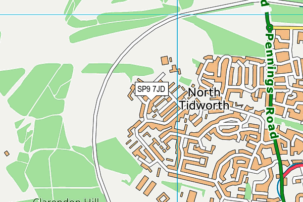 SP9 7JD map - OS VectorMap District (Ordnance Survey)